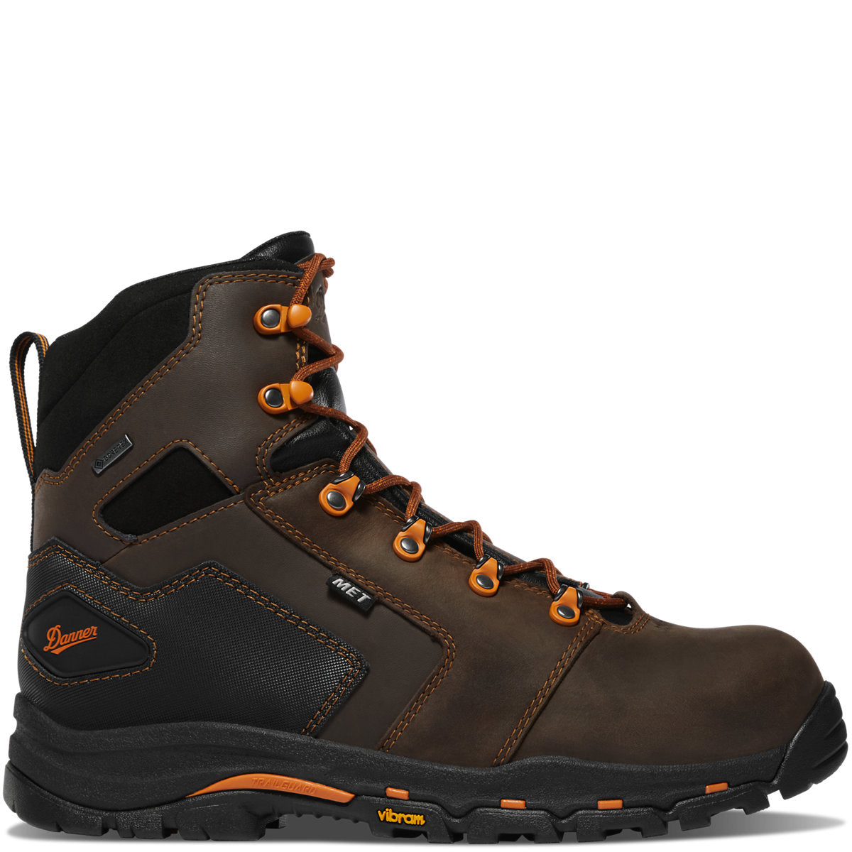 Vicious 6" Brown/Orange MET/NMT - Baker's Boots and Clothing