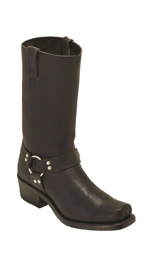 Everest Black Motorcycle Boot - #0017 - Baker's Boots and Clothing
