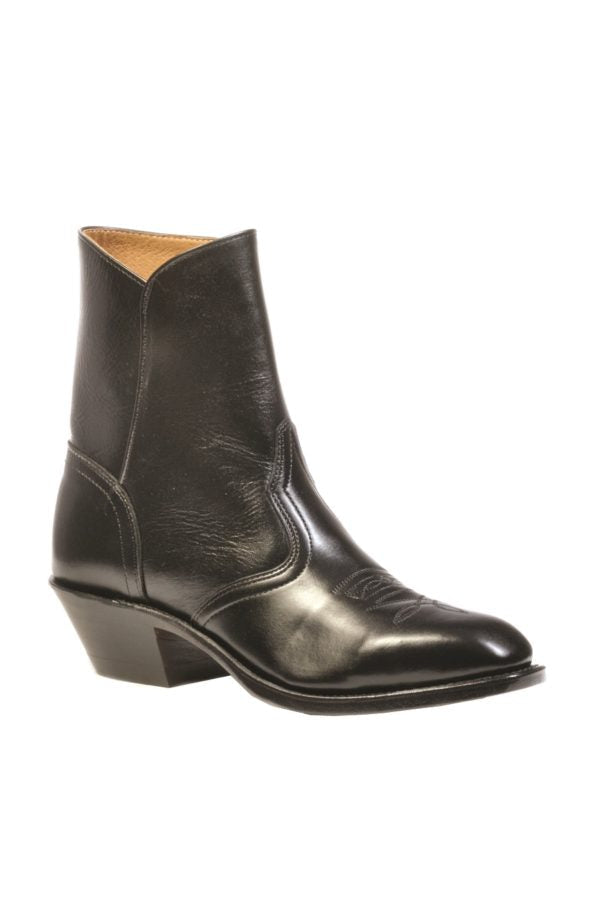 Torino Black Calf Side Zipper - #1114 - Baker's Boots and Clothing
