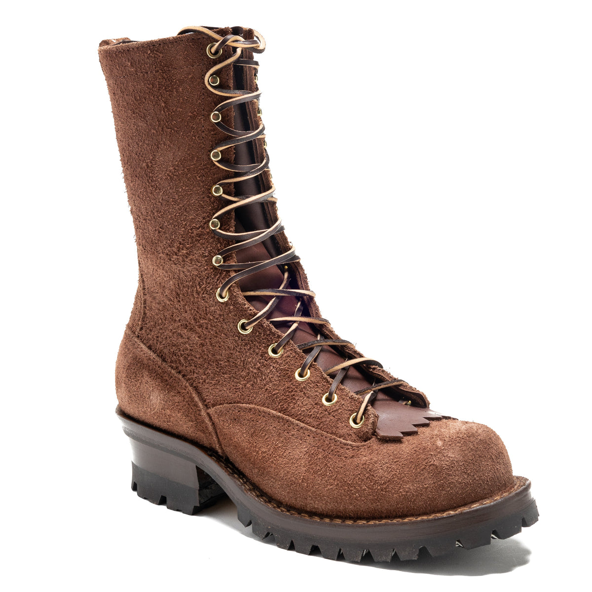 All Brown Roughout Lace-to-Toe - Baker's Boots and Clothing