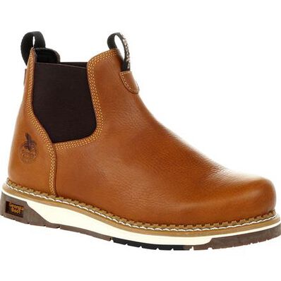 Georgia Boot AMP LT Wedge Chelsea Work Boot - Baker's Boots and Clothing