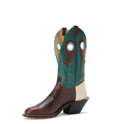 Olathe Chestnut Oiled Latigo Turquoise Soft Ice - RS4 - Baker's Boots and Clothing